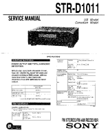 Sony STR-D1011 - Service Manual 